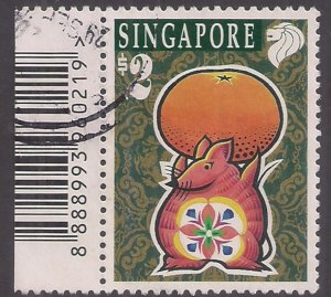 Singapore: $2 Year of the Rat #742 plus bonus 809Ce for singles Please Read!