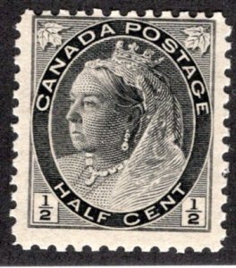 74, 1/2c Queen Victoria Numeral Issue, MNHOG, VG/F, Canada Postage Stamp
