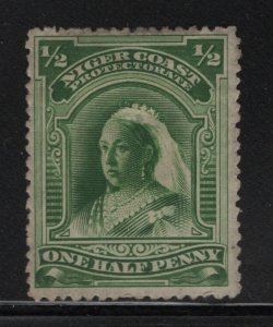 NIGER COAST, 43, HINGE REMNANT, 1894, QUEEN VICTORIA