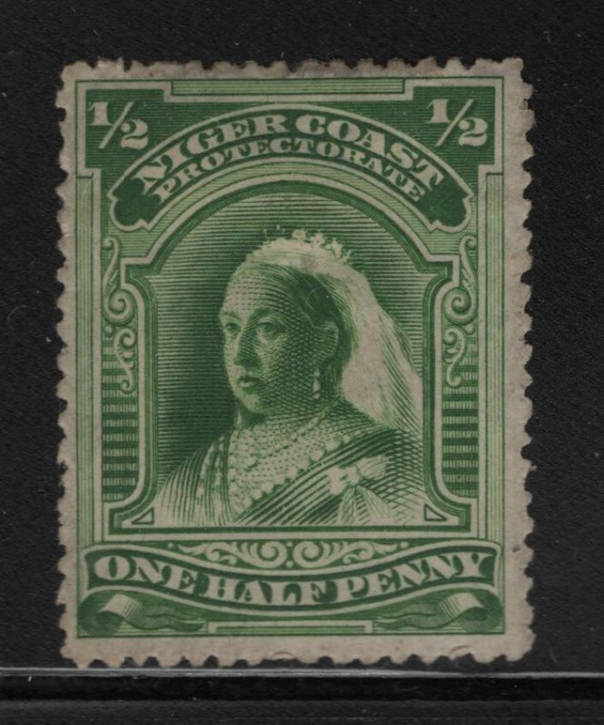 NIGER COAST, 43, HINGE REMNANT, 1894, QUEEN VICTORIA