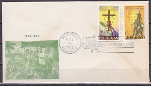 Philippines, Scott cat. 934-935. Christianization issue. First day cover. ^