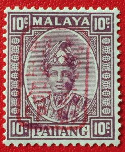 MALAYA Japanese Occupation opt PAHANG 10c Red opt MLH SG#J181a M5070