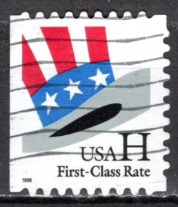 USA; 1998: Sc. # 3267:  Used Perf. 9,9 on 2, 3 sides Single Stamp