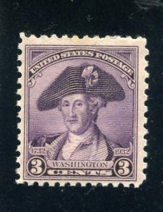 Scott #708 - 3¢ Washington - 1932 Rotary Press - MLH