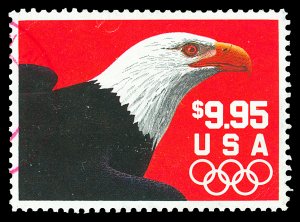 Scott 2541 $9.95 Eagle with Olympic Rings Used