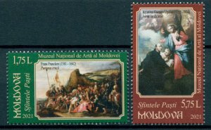 Moldova 2021 MNH Easter Stamps Religion Religious Art Paintings 2v Set