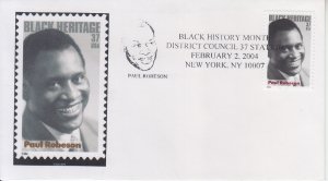 2004  Paul Robeson (Scott 3834)new York NY Pictorial C G