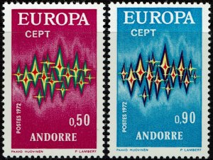 Andorra French #210-211  MNH - Europa (1972)