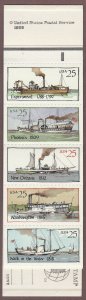 BK166 2409a Inland Waterways Steamboats Four Panes of 5 Stamps MNH