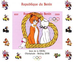 BENIN SHEET DELUXE IMPERF DISNEY OLYMPIC GAMES BEIJING 2008 