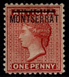 MONTSERRAT QV SG6, 1d red, M MINT. Cat £85.