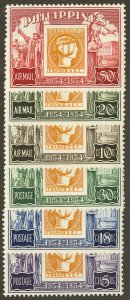 Philippines Stamps # 605-07,C74-76 MLH VF Scott Value $23.00