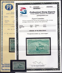 #232 Mint NH, XF, PSE cert #014162237 (SMQ 95 - $675) + PF cert #0409962 (CV ...