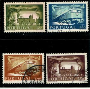 PORTUGAL  818-21 Used 1956 Railways Centenary