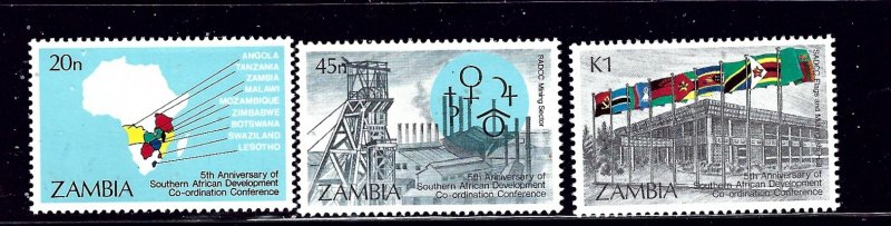 Zambia 324-26 MNH 1985 set    (ap1076)