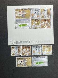 SINGAPORE # 183-188a--MINT NEVER/HINGED----COMPLETE SET & SOUVENIR SHEET----1973