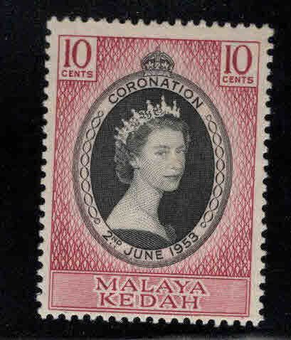 MALAYA Kedah Scott 82 MH* Coronation QE2 1953