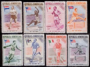 Dominican Republic 1957 SC# 474-8,C97-9 Olympics MNH-OG E90