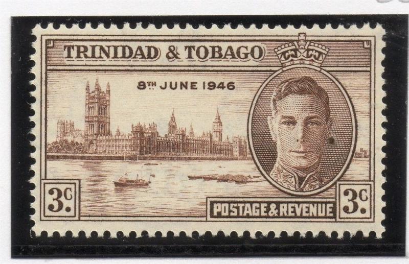 Trinidad & Tobago 1938 Early Issue Fine Mint Hinged 3c. 033902