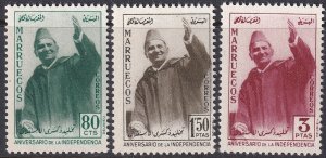 Morocco 1957 Sc 13-5 Northern Zone set MNH**