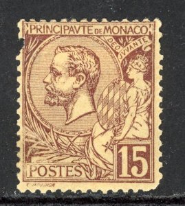 Monaco 18 MH 1901 15c missing perf