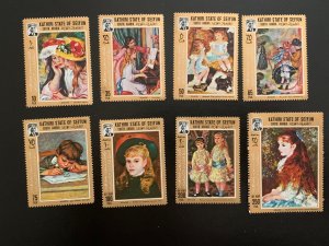 Aden Kathiri Seiyun 1967 Renoir paintings, MNH.  Michel 126-133A, CV €15.00