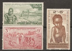 French Equatorial Africa CB2-4 1942 Vichy issues NH