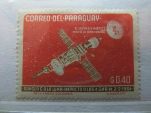 1964 Paraguay 40c Fine MNH** Space Satellite A4P34F68-