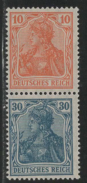 Germany Scott # 119, 123, mint nh, se-tenant, Mi# S15