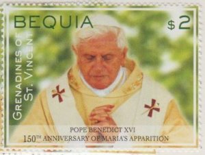 St. Vincent Grenadines - Bequia - Pope Benedict Stamp - Mint NH Single