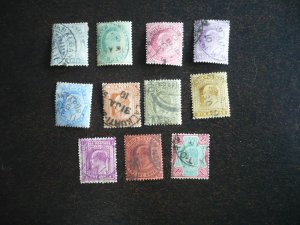 Stamps - India - Scott# 60-70 - Used  Partial Set of 11 Stamps