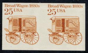 US #2136a 25c Bread Wagon 1880s, imperf pair