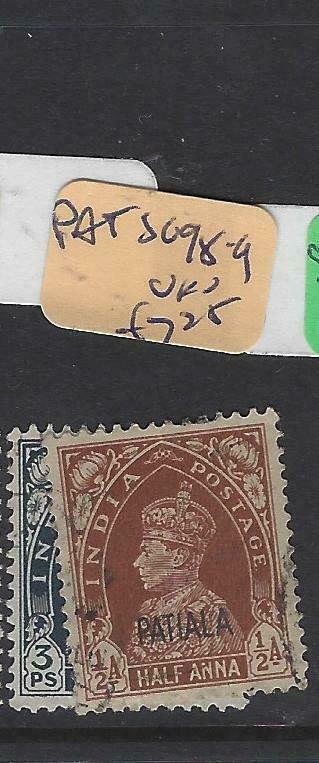 INDIA PATIALA  (P3004B)  KGVI  3P-1/2A    SG 98-9    VFU 