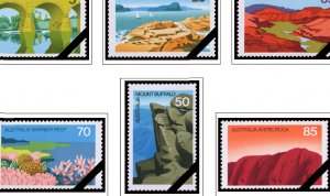 COLOR PRINTED AUSTRALIA 1976-1990 STAMP ALBUM PAGES (63 illustrated pages)