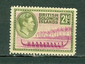 SOLOMON ISL 1939 GEO VI  #71 MNH...GUM TONING