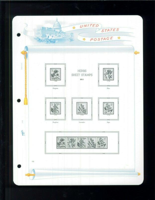 2011 White Ace United States Regular Issue Stamp Album Supplement RSC-35
