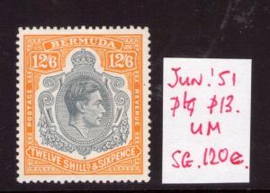 BERMUDA GEWORGE VI SG120e June 51 Ptg. superb MNH condition.