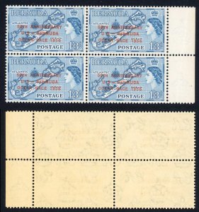 Bermuda SG155 1/3 top left stamp broken 5 in 1956 U/M