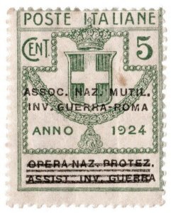 (I.B) Italy Postal : Government Overprint 5c (National Labour)