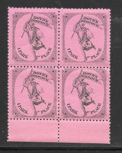 #20L56 MNH Boyd's Local Dispatch Block of 4