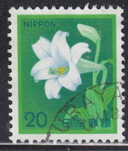 Japan 1423 Used 1980 White Trumpet Lily