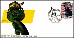 British Virgin Islands 563 Statue of Liberty U/A FDC