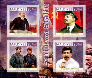 Stamps. Joseph Stalin, Lenin 2020 year, 1+1 sheets MNH ** perforated