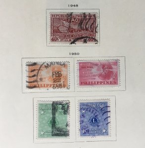 Philippines Post-WW II Lot 1947-69 in Scott Speciality Album CV $71+