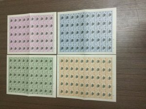 MOMEN: BAHAWALPUR SG #43-46 1949 SHEETS MINT OG NH #195762-3753