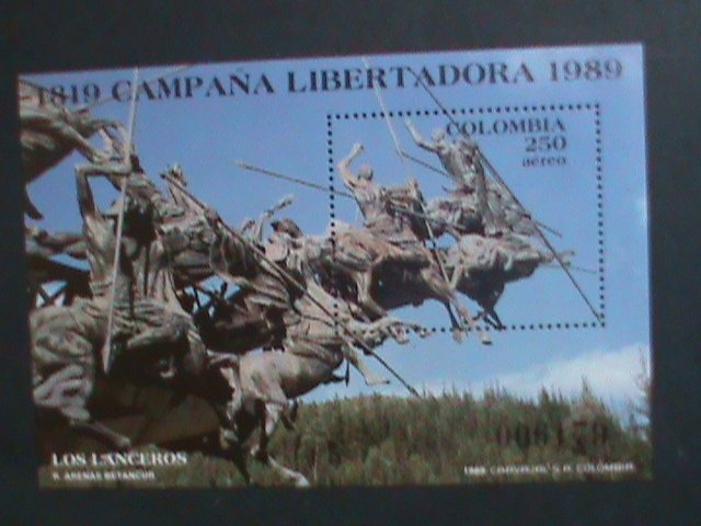 COLUMBIA 1989-SC# C806  LOS LANCEROS-HUMAN RIGHTS-FAMILY - MNH :S/S VERY FINE