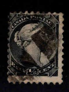 CANADA Scott 34 Used 1/2 cent  Victoria Stamp  CV $10