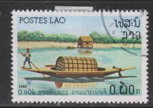 Laos 394 River Vessels 1982