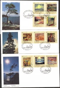 Canada 1995 Art Paintings Mi. 1483/92 3 FDC