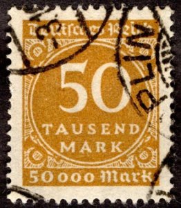 1923, Germany 50,000Mk, Used, Well-Centered, Sc 239